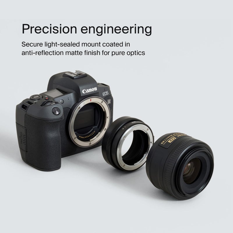 Urth محول عدسة أورث: متوافق مع عدسة نيكون F (نوع G) لجسم كاميرا كانون RF - Image 4